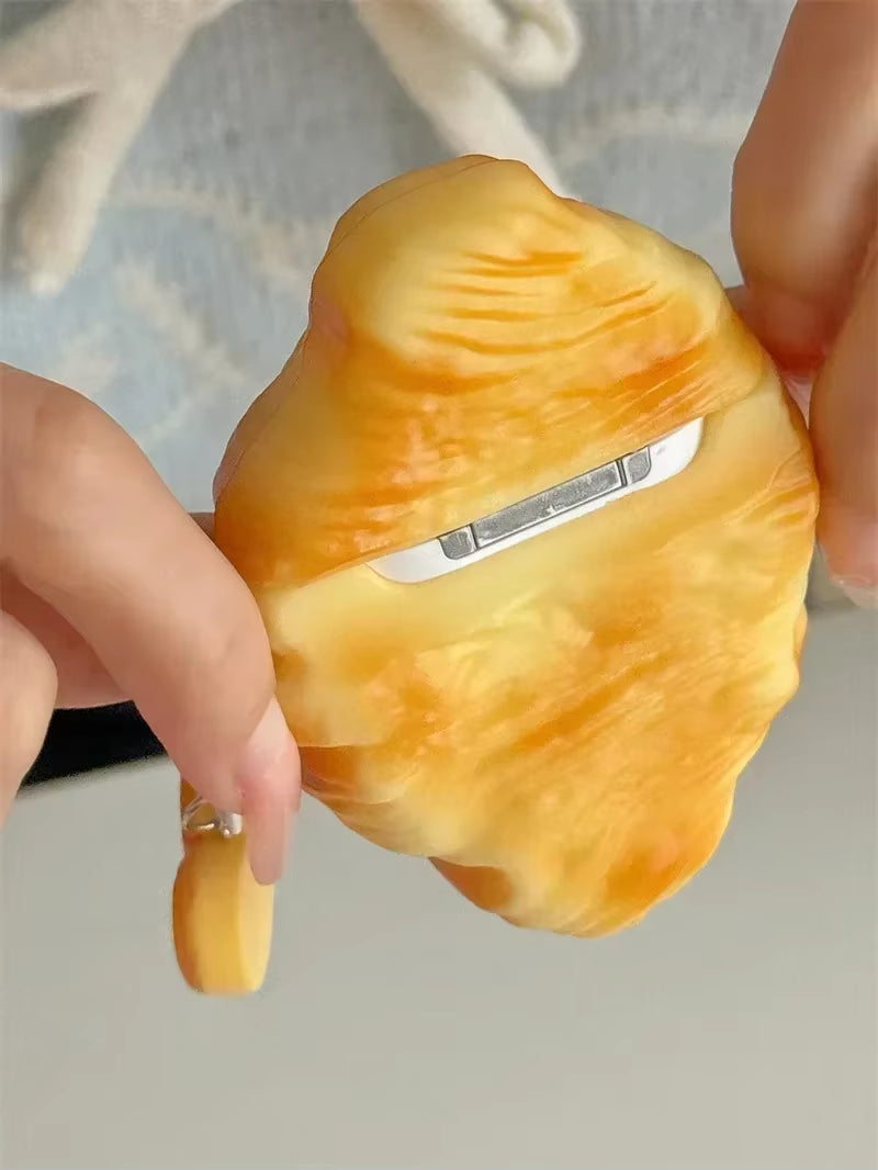 3D Croissant Case for Airpods 4 2024 Bluetooth Earbuds Charging Box Protective Earphone Case Airpod 1 2 3 Pro Pro2 Cover Funda