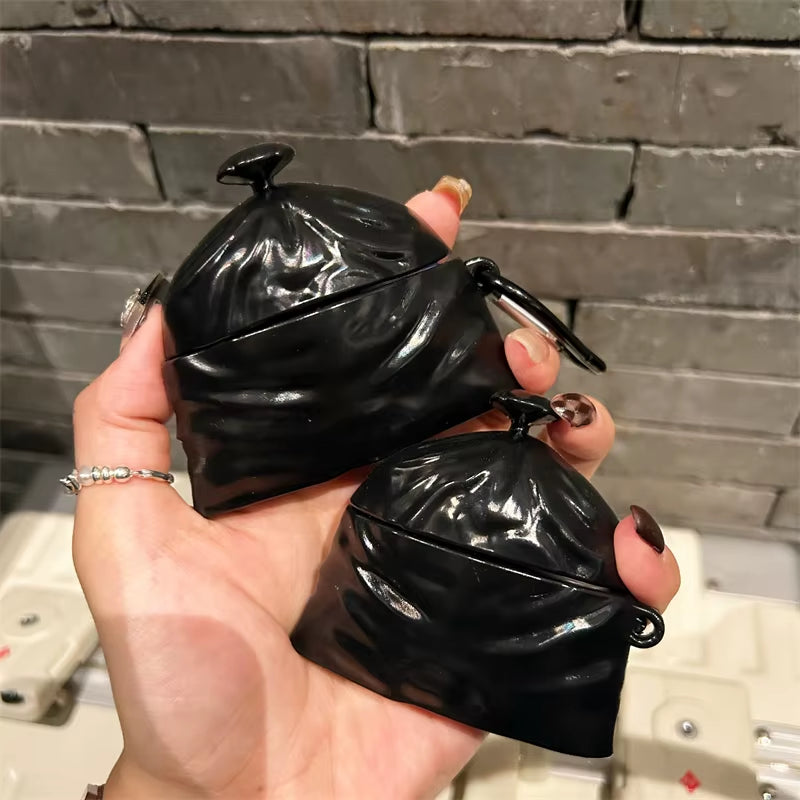 Trash Bag Creativity Wireless Earphone Case for Apple Airpods 5 2026 Charging Cover Cartoon Headphone Case for Airpods Pro 3 2 1