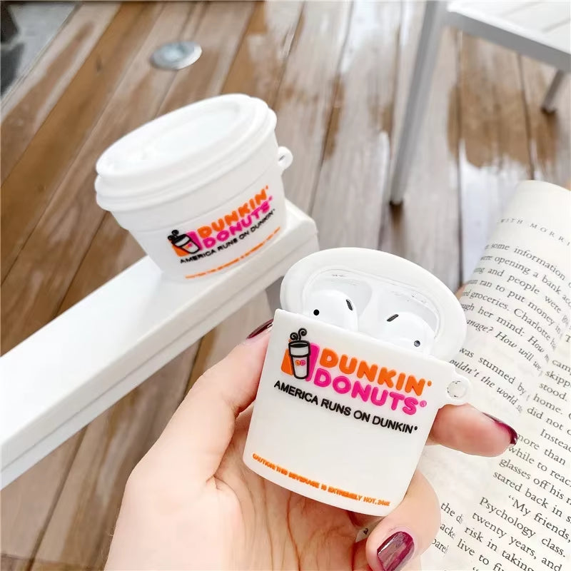 3D Donuts Doughnut Coffee Cup Cute for Airpods 4 Case Cover Wireless Headphone Protective Box Case for Airpods Pro 1 2 3