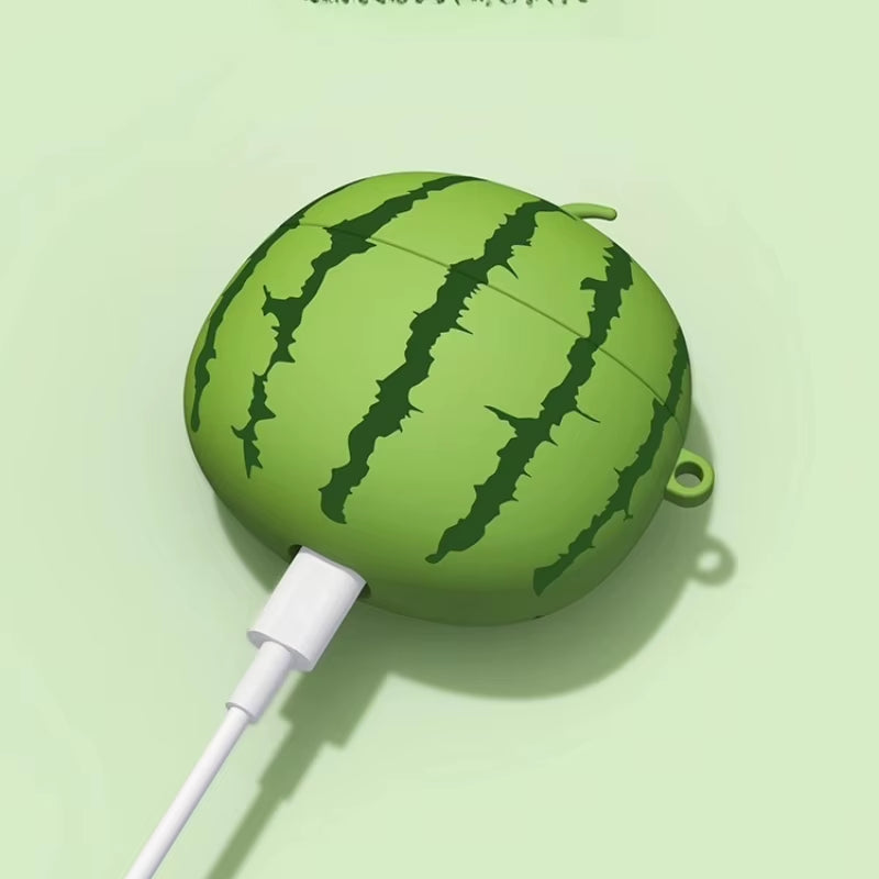 For Airpods 4 Simulation Fruit 3D Watermelon Cute Earpods Case for Airpods 1 2 3 Pro 2 Wireless Earphone Cover Charging Box