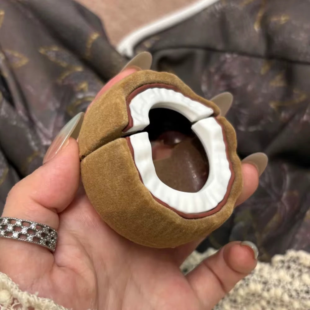 For Apple Airpods1 4 3 2 Pro 3D Velvet Texture Coconut Headphone Case with Charm Flocked Headset Cases Airpod Pro2 Funda