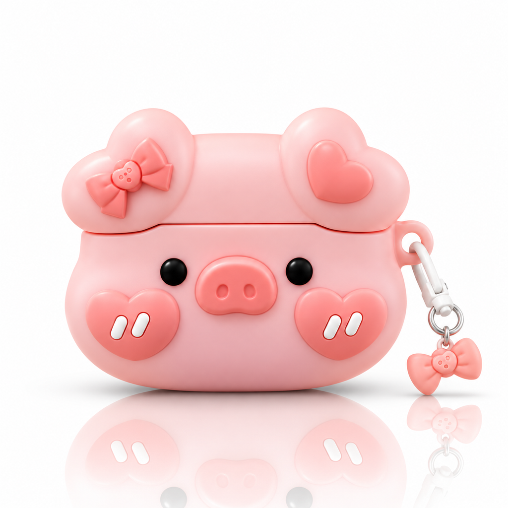 Pink Pig Airpods Case