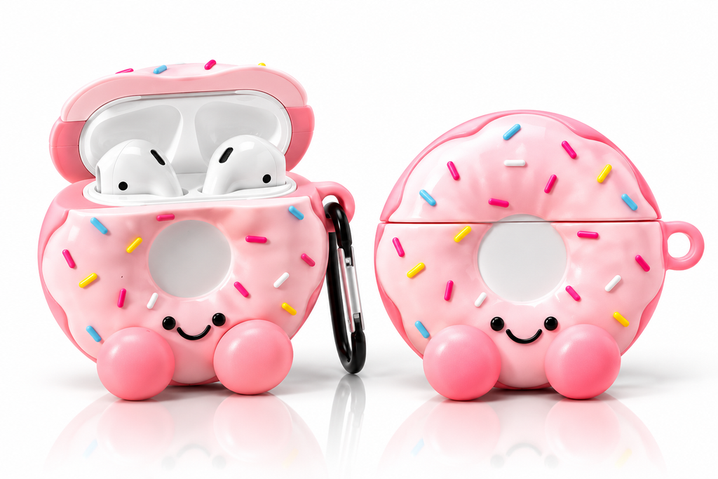 Pink Donut Airpods Case