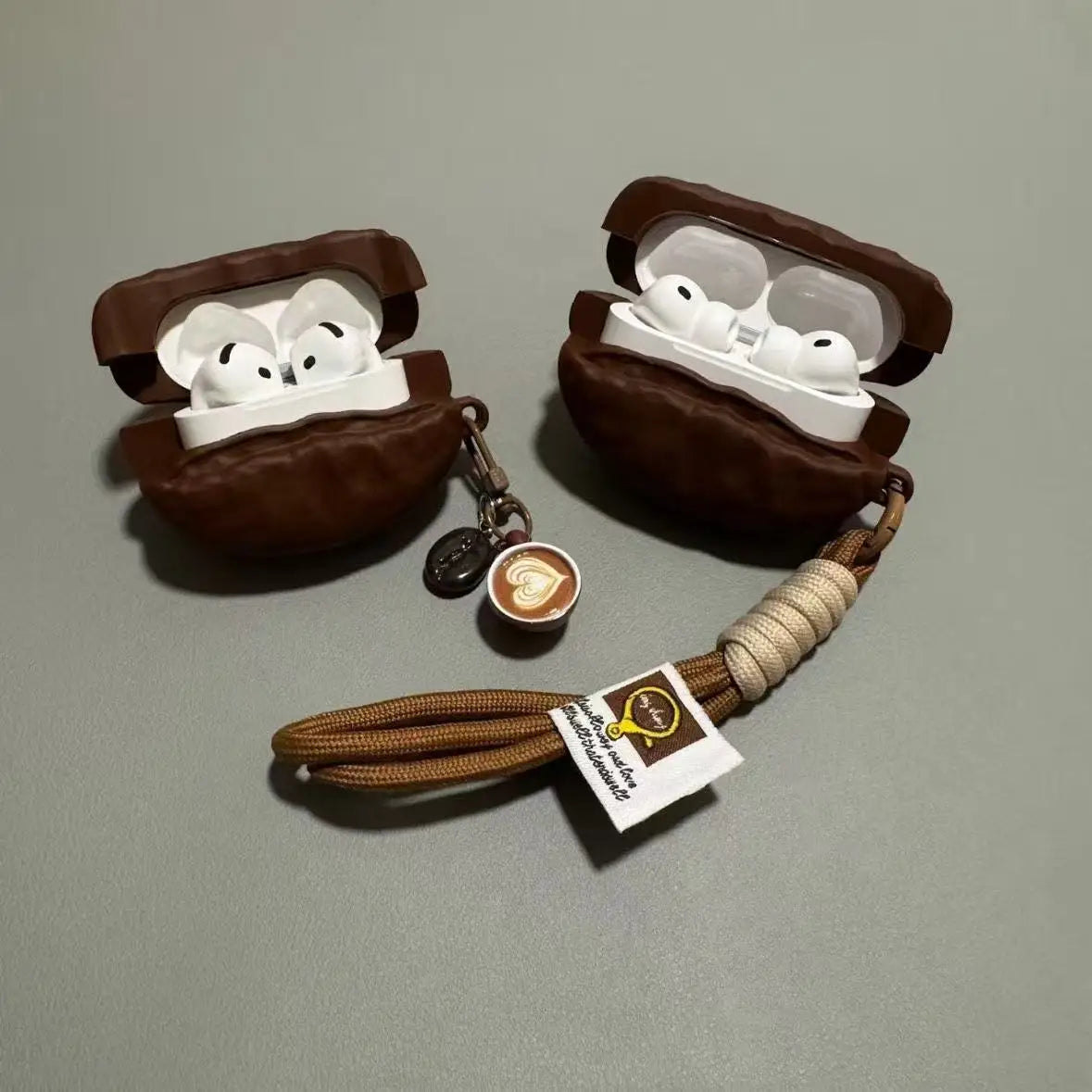 For Airpods Pro3 4 Pro 3 2 1 Pro2 Earphone Case 3D Creative Coffee Beans Silicone Protective Headphone Box Cover