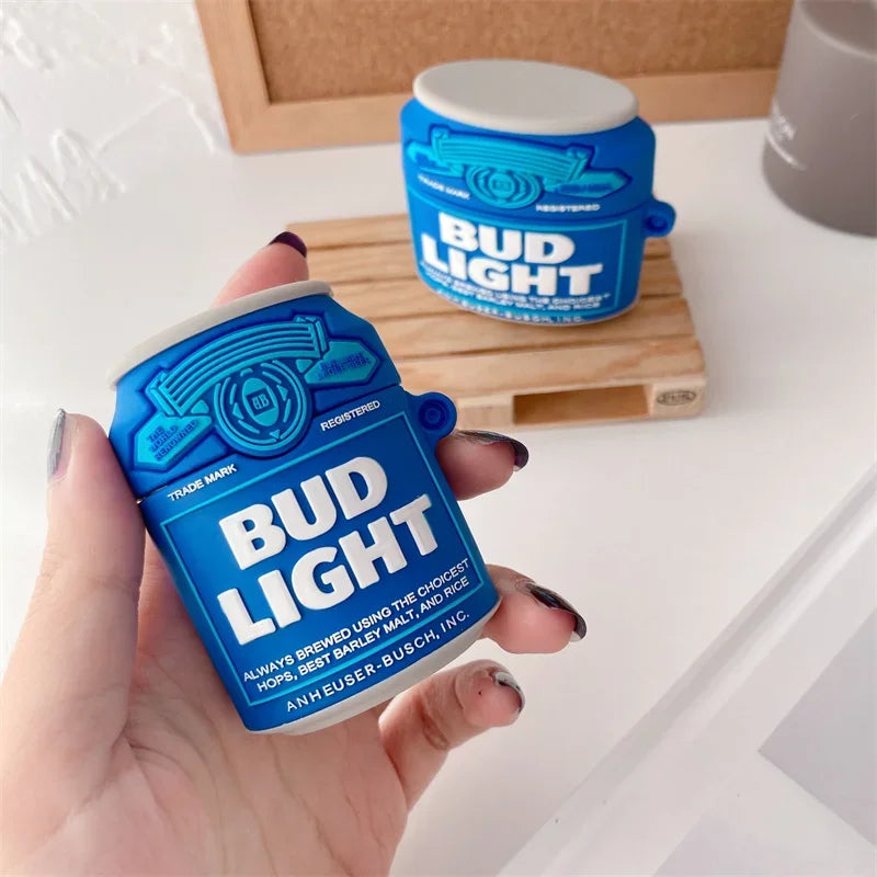 3D Beer Bottle Earphone Case for Airpods Pro Silicone Soft Headphone Protective Cover for Apple Airpods 2 Case Charging Cover