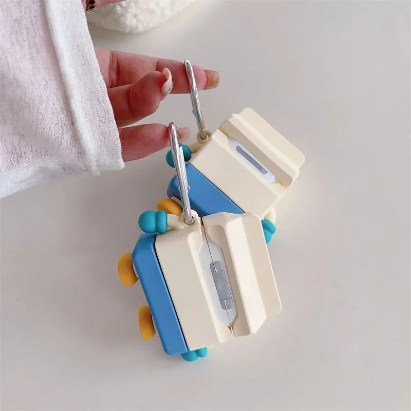3D Milk Box for Airpods 4 Earphone Accessories Case Airpods 1 2 3 Pro Cartoon Soft Silicone Protective Cover for Airpods Pro2