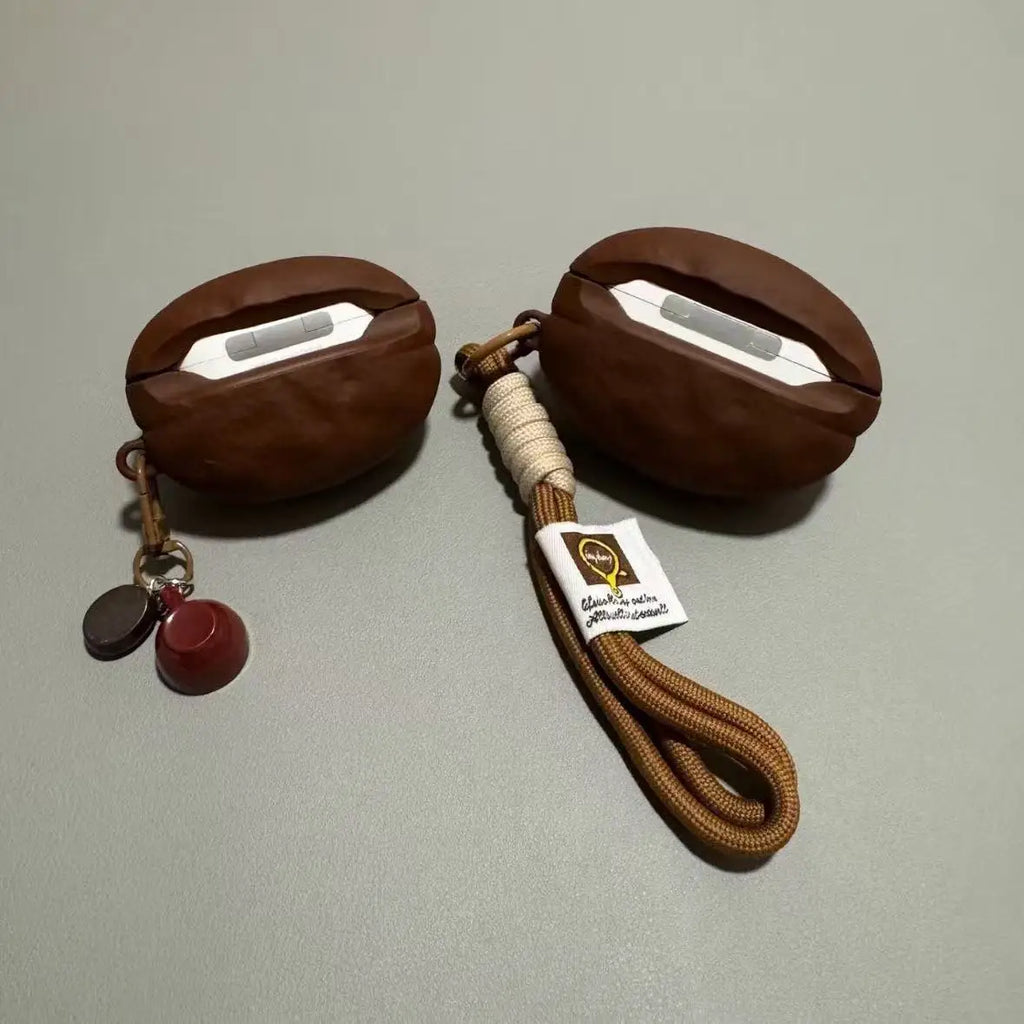 For Airpods Pro3 4 Pro 3 2 1 Pro2 Earphone Case 3D Creative Coffee Beans Silicone Protective Headphone Box Cover