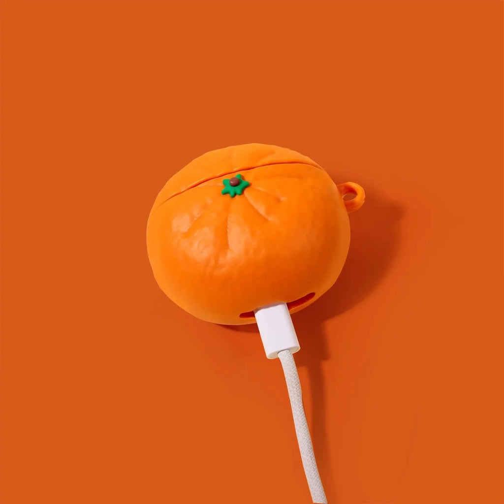 For Airpods 1 2 3 4 5 Pro Pro 2 Pro 3 Tangerine Silicone Earphone Case Accessories Cover