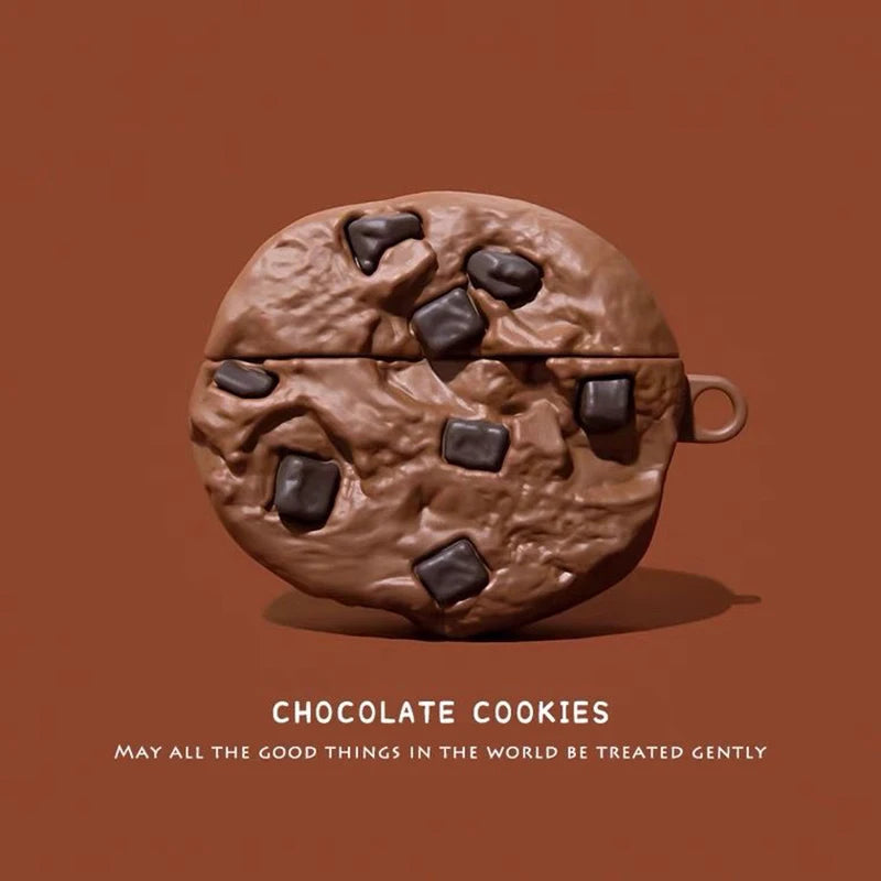 Chocolate Cookies Cartoon for Apple Airpods Pro 2 3 4 1 Pro 3 2025 Headphone with Charm Headset Cases Airpod Pro3 with Hook