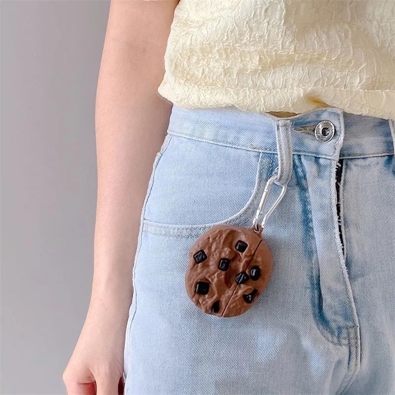 Chocolate Cookies Cartoon for Apple Airpods Pro 2 3 4 1 Pro 3 2025 Headphone with Charm Headset Cases Airpod Pro3 with Hook