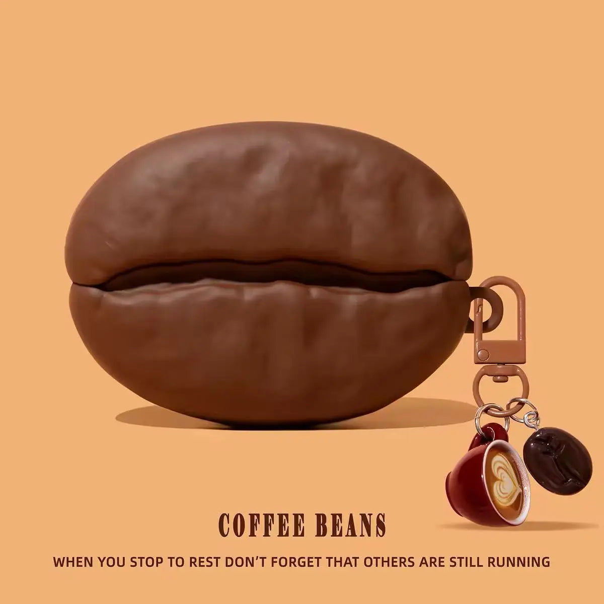 For Airpods Pro3 4 Pro 3 2 1 Pro2 Earphone Case 3D Creative Coffee Beans Silicone Protective Headphone Box Cover