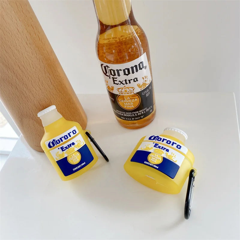 3D Beer Cartoon Earphone Case for Airpods Pro 1 2 Cover Silicone Wireless Headphone Cover for Airpods 2 Case