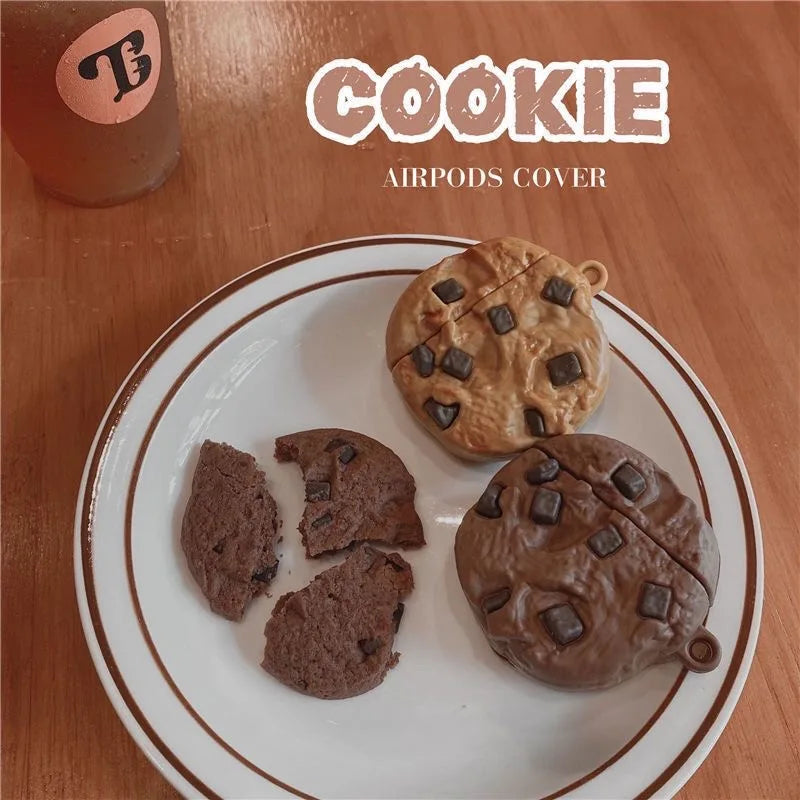 Chocolate Cookies Cartoon for Apple Airpods Pro 2 3 4 1 Pro 3 2025 Headphone with Charm Headset Cases Airpod Pro3 with Hook