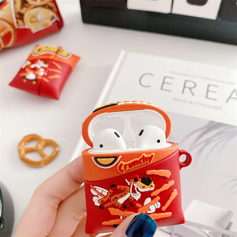 3D Chips French Fries Cartoon Cute Earphone Case for Airpods 5 2026 Wireless Headphone Cover for Airpods Pro 3 for Airpods 4