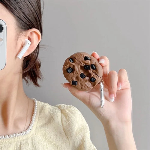 Chocolate Cookies Cartoon for Apple Airpods Pro 2 3 4 1 Pro 3 2025 Headphone with Charm Headset Cases Airpod Pro3 with Hook