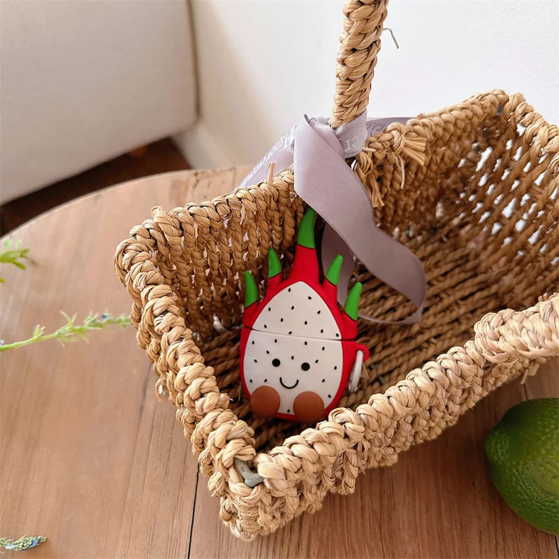 ‌Pitaya Fruit Earphone Case for Airpods 4 2024 Charging Cover Cartoon Cute Silicone Wireless Headphone Cover for Airpods Pro 2 1