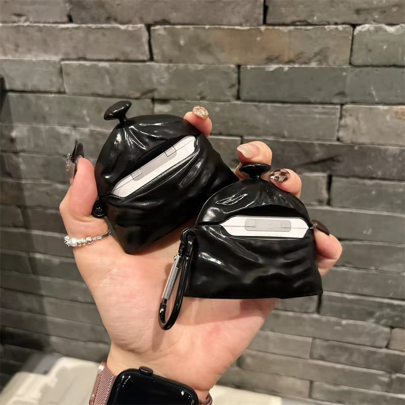 Trash Bag Creativity Wireless Earphone Case for Apple Airpods 5 2026 Charging Cover Cartoon Headphone Case for Airpods Pro 3 2 1